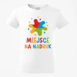 koszulka dziecięca z nadrukiem malfini biała