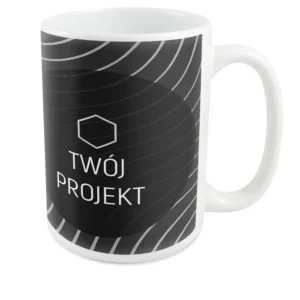 kubek duży z nadrukiem 440ml biały