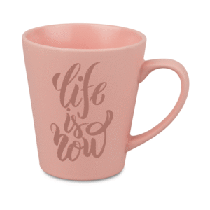 Kubek latte light z nadrukiem różowy
